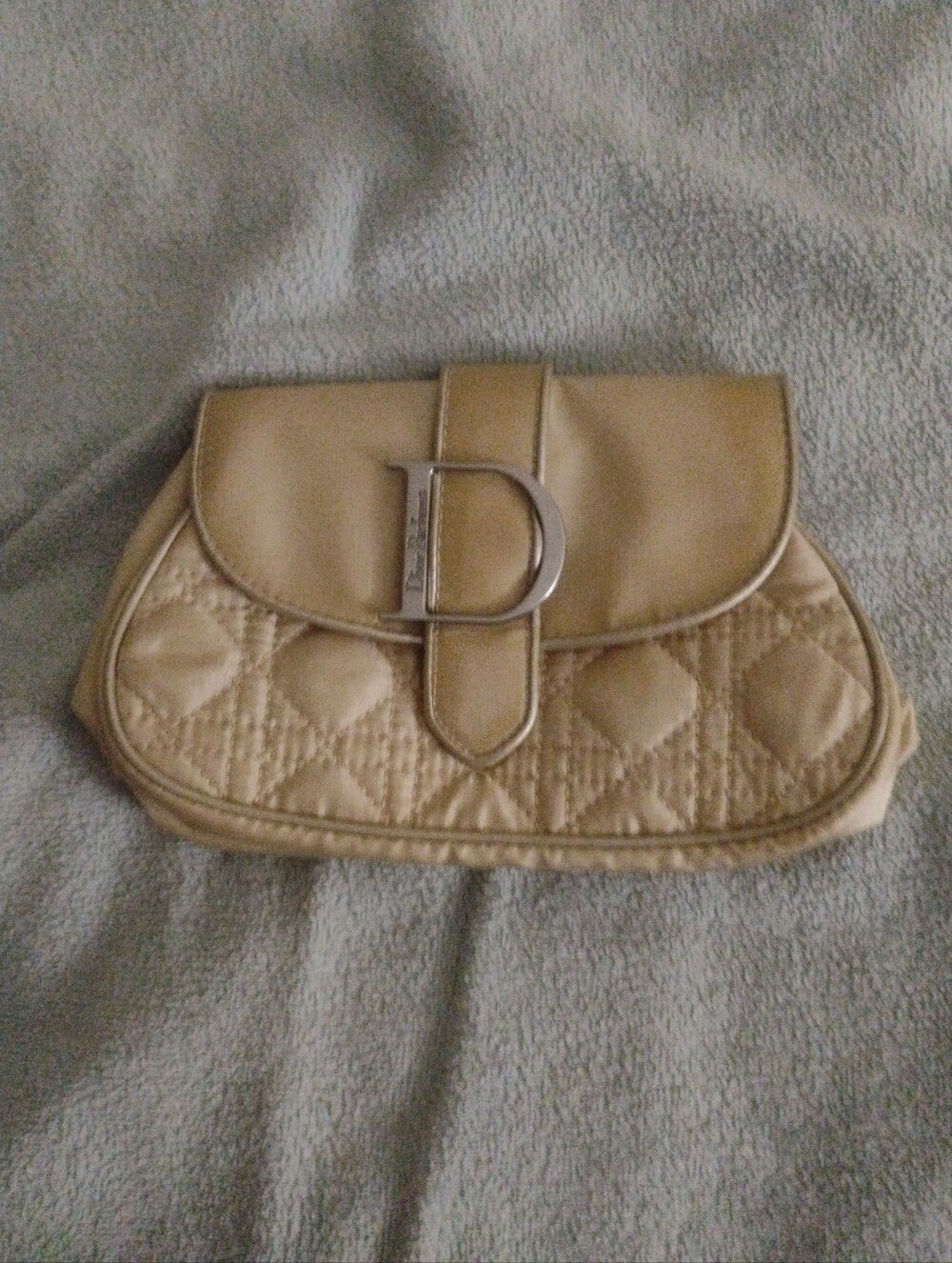 Dior Parfums Quilted Clutch in Beige